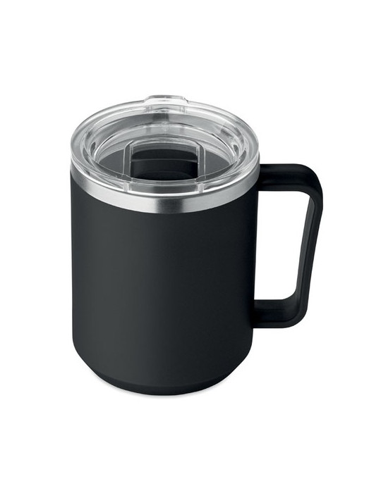 COCOA Mug double paroi 400ml Couleurs : noir cadeau collaborateur premium