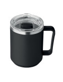 COCOA Mug double paroi 400ml Couleurs : noir cadeau collaborateur premium