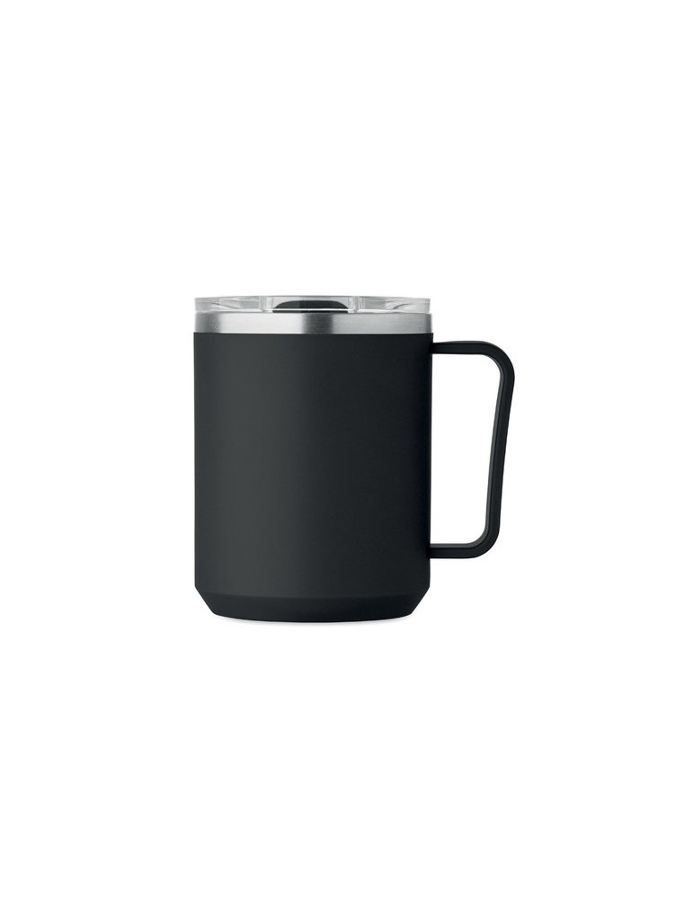 COCOA Mug double paroi 400ml Couleurs : noir impression logo haute qualité