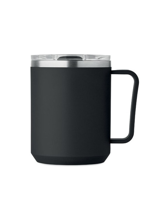 COCOA Mug double paroi 400ml Couleurs : noir impression logo haute qualité