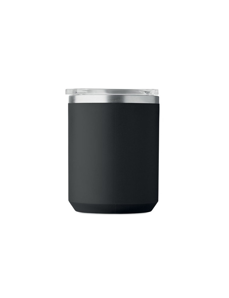COCOA Mug double paroi 400ml Couleurs : noir marquage couleur éclatante