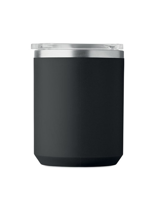 COCOA Mug double paroi 400ml Couleurs : noir marquage couleur éclatante