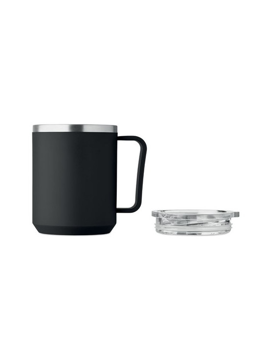 COCOA Mug double paroi 400ml Couleurs : noir personnalisation rapide en France