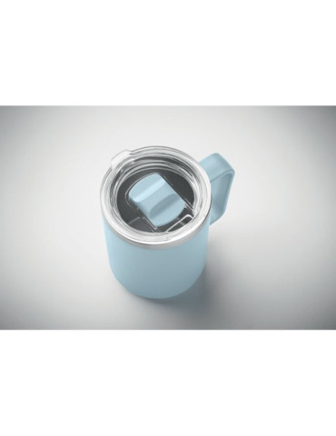 COCOA Mug double paroi 400ml Couleurs : bleu bébé objet promo petit budget