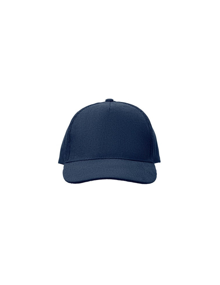WALE Casquette 5 pans en velours Couleurs : bleu objet promotionnel éco-responsable
