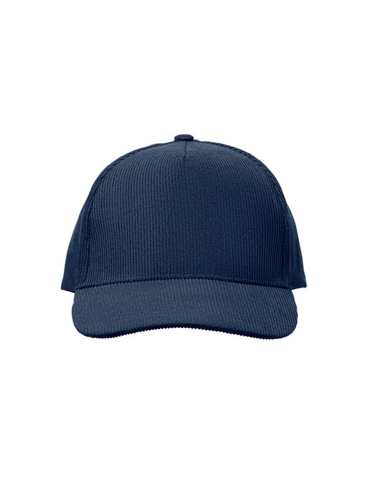 WALE Casquette 5 pans en velours Couleurs : bleu objet promotionnel éco-responsable