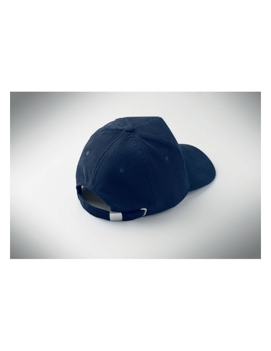 WALE Casquette 5 pans en velours Couleurs : bleu personnalisation sur mesure