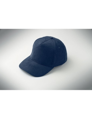 WALE Casquette 5 pans en velours Couleurs : bleu cadeau entreprise pas cher