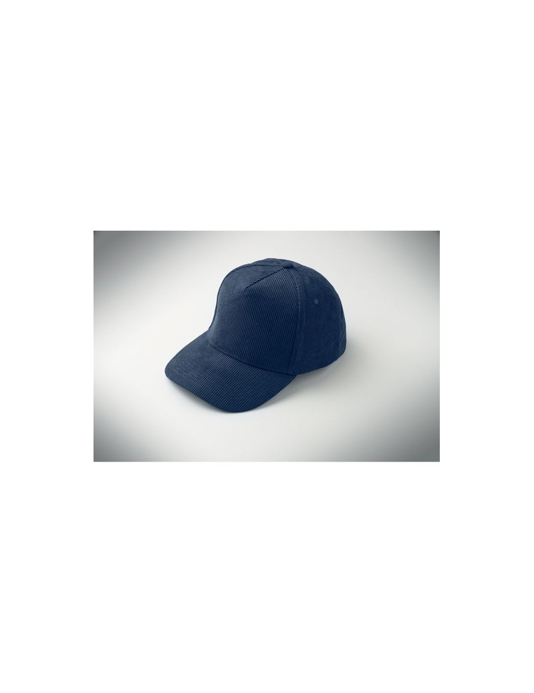 WALE Casquette 5 pans en velours Couleurs : bleu cadeau entreprise pas cher