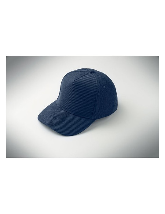 WALE Casquette 5 pans en velours Couleurs : bleu cadeau entreprise pas cher