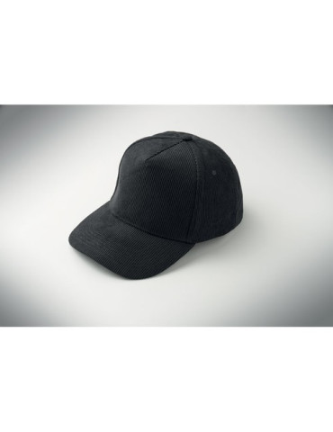 WALE Casquette 5 pans en velours Couleurs : noir goodies publicitaire durable