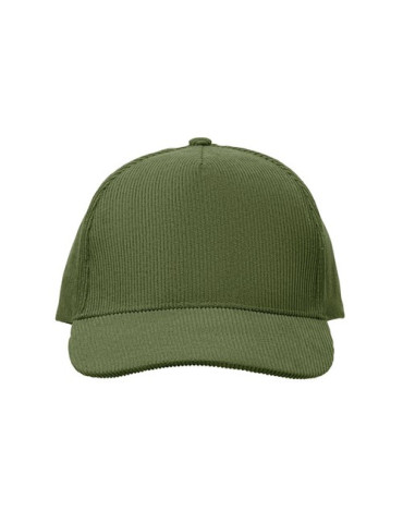 WALE Casquette 5 pans en velours Couleurs : vert armée marquage laser ultra précis