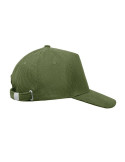 WALE Casquette 5 pans en velours Couleurs : vert armée marquage couleur éclatante