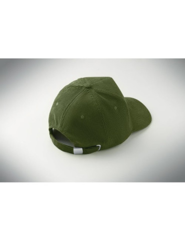WALE Casquette 5 pans en velours Couleurs : vert armée personnalisable avec votre logo
