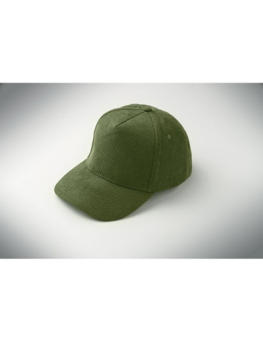 WALE Casquette 5 pans en velours Couleurs : vert armée marquage laser ultra précis