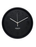 MURO Horloge murale en PP Couleurs : noir objet publicitaire robuste