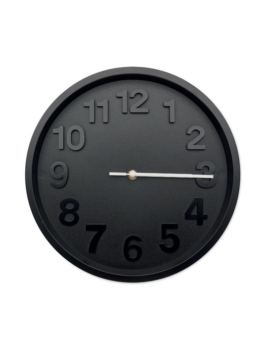 MURO Horloge murale en PP Couleurs : noir goodies personnalisé en stock