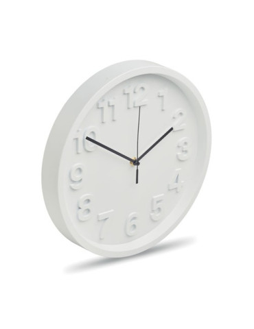 MURO Horloge murale en PP Couleurs : blanc marquage laser ultra précis