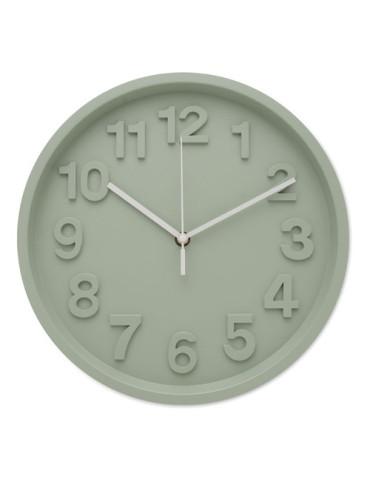 MURO Horloge murale en PP Couleurs : vert menthe personnalisable avec votre logo