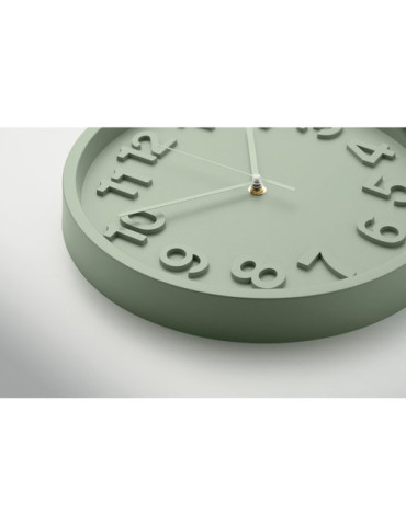 MURO Horloge murale en PP Couleurs : vert menthe impression logo haute qualité