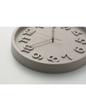 MURO Horloge murale en PP Couleurs : gris marquage couleur éclatante