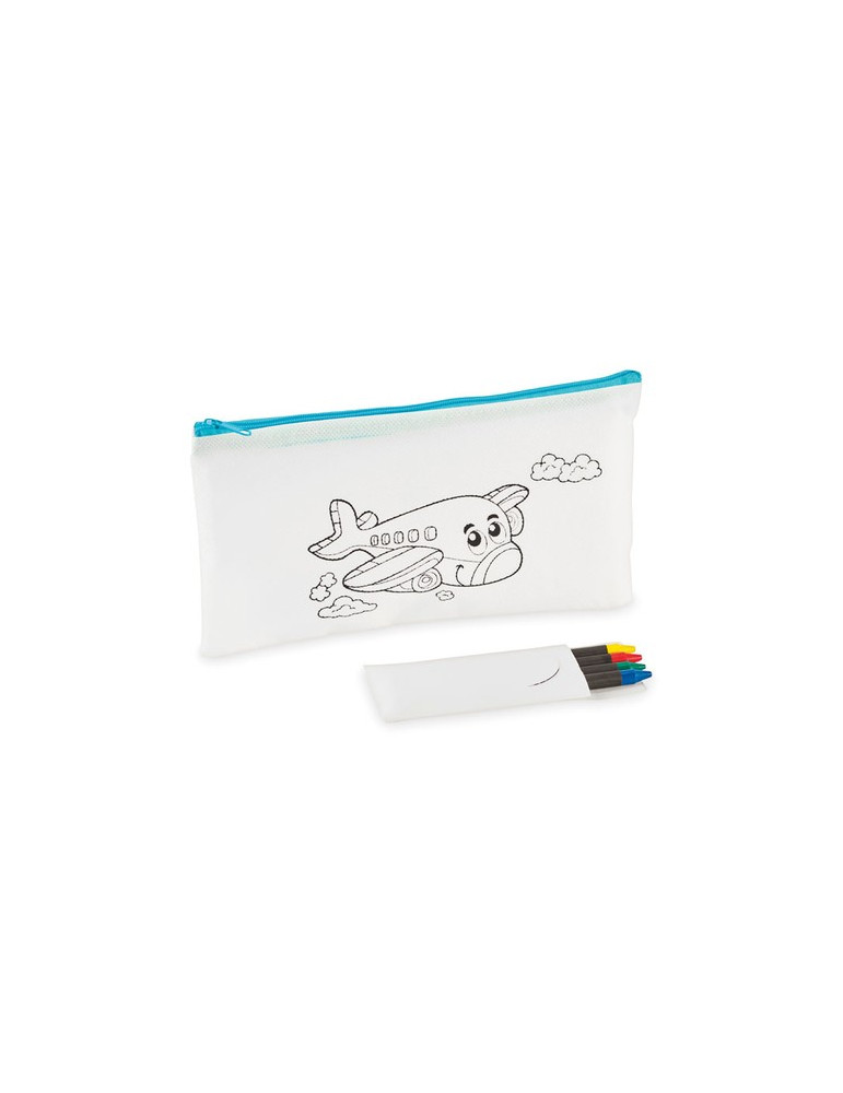 CRAY Trousse 4 crayons de couleur Couleurs : bleu bébé