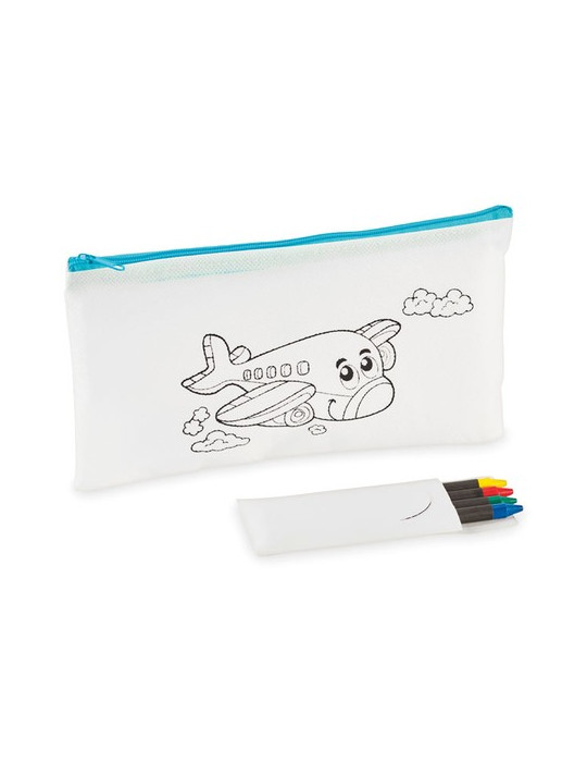 CRAY Trousse 4 crayons de couleur Couleurs : bleu bébé