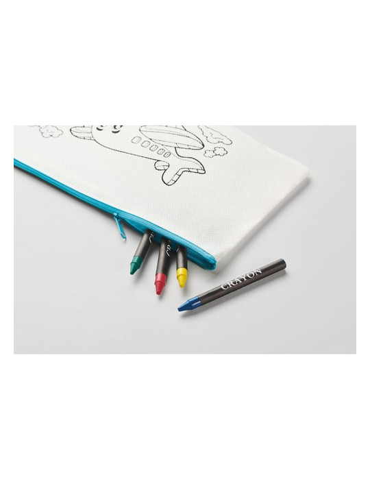 CRAY Trousse 4 crayons de couleur Couleurs : bleu bébé livraison express 24h 48h