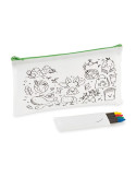 CRAY Trousse 4 crayons de couleur Couleurs : vert citron personnalisable avec votre logo