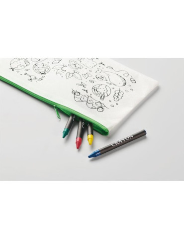CRAY Trousse 4 crayons de couleur Couleurs : vert citron cadeau collaborateur premium
