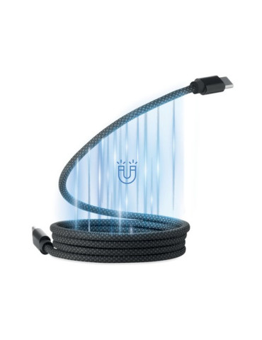 BRAID Câble magnétique en RPET Couleurs : noir