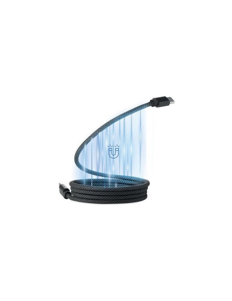 BRAID Câble magnétique en RPET Couleurs : noir