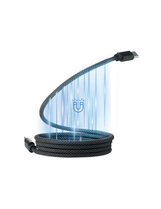 BRAID Câble magnétique en RPET Couleurs : noir