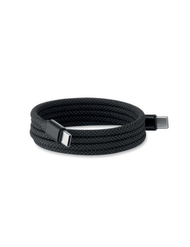 BRAID Câble magnétique en RPET Couleurs : noir 2