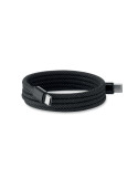 BRAID Câble magnétique en RPET Couleurs : noir goodies publicitaire événementiel
