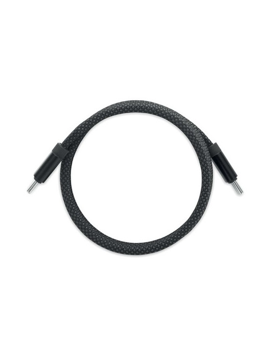 BRAID Câble magnétique en RPET Couleurs : noir marquage laser ultra précis