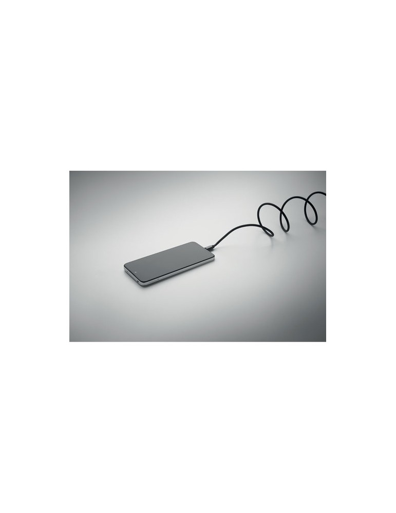 BRAID Câble magnétique en RPET Couleurs : noir cadeau collaborateur premium