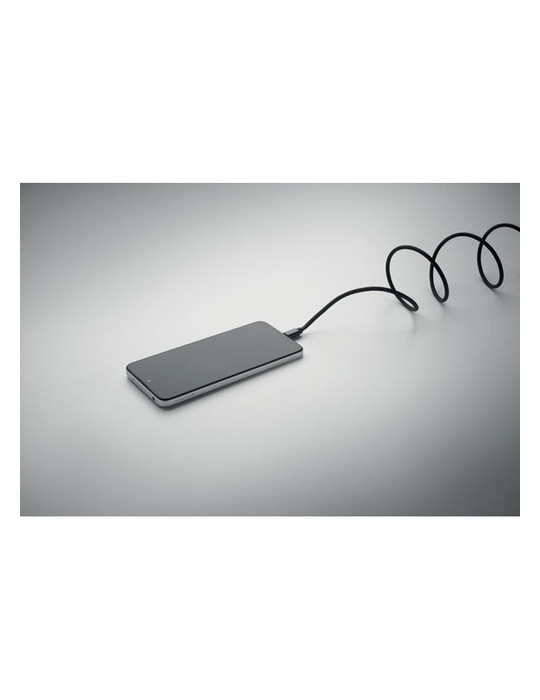 BRAID Câble magnétique en RPET Couleurs : noir cadeau collaborateur premium