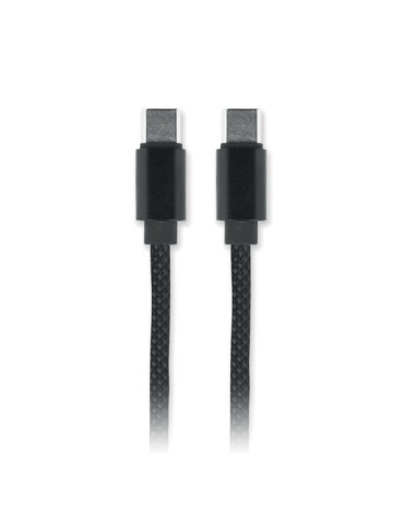 BRAID Câble magnétique en RPET Couleurs : noir accessoire événementiel unique