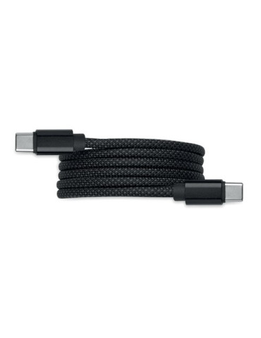 BRAID Câble magnétique en RPET Couleurs : noir objet publicitaire robuste
