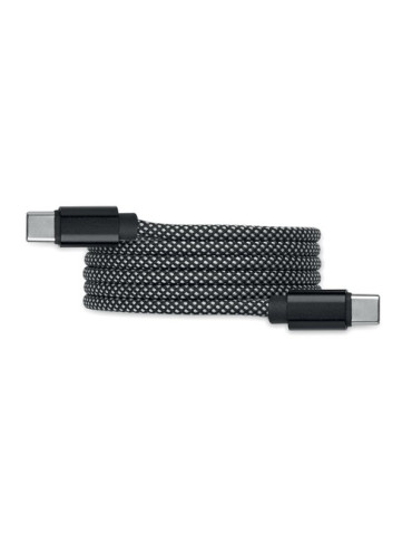 BRAID Câble magnétique en RPET Couleurs : blanc marquage couleur éclatante