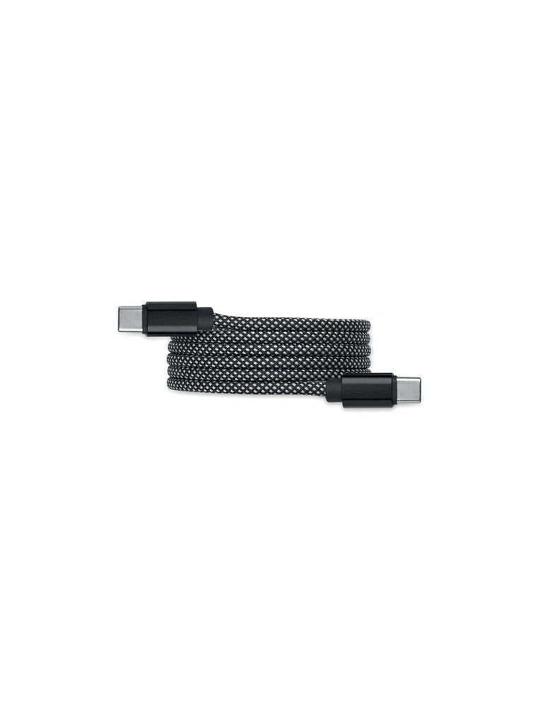BRAID Câble magnétique en RPET Couleurs : blanc marquage couleur éclatante