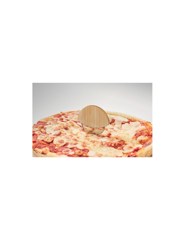 NAPOL Roulette à pizza en bambou Couleurs : bois impression haute définition