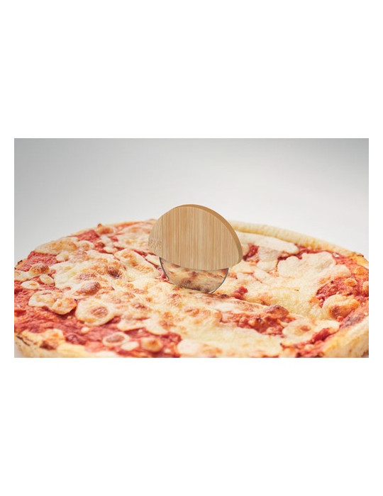 NAPOL Roulette à pizza en bambou Couleurs : bois impression haute définition