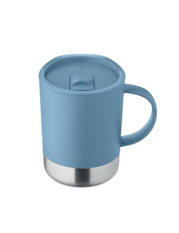 BEAKER Mug simple paroi 300ml Couleurs : bleu pétrole cadeau collaborateur premium