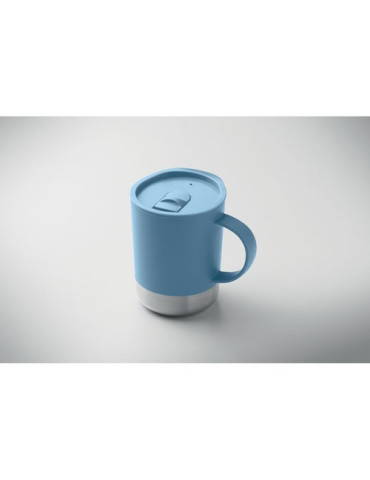 BEAKER Mug simple paroi 300ml Couleurs : bleu pétrole marquage laser ultra précis