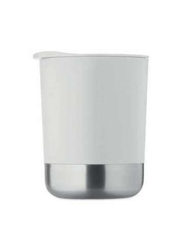 BEAKER Mug simple paroi 300ml Couleurs : blanc cadeau entreprise pas cher
