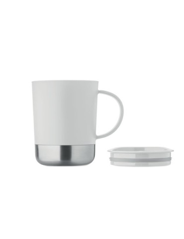 BEAKER Mug simple paroi 300ml Couleurs : blanc objet promotionnel éco-responsable