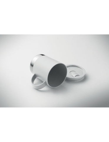 BEAKER Mug simple paroi 300ml Couleurs : blanc marquage couleur éclatante