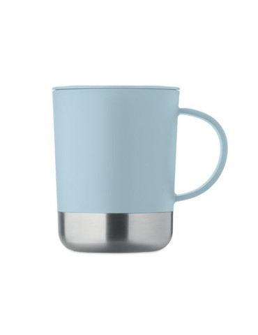BEAKER Mug simple paroi 300ml Couleurs : bleu bébé impression logo haute qualité